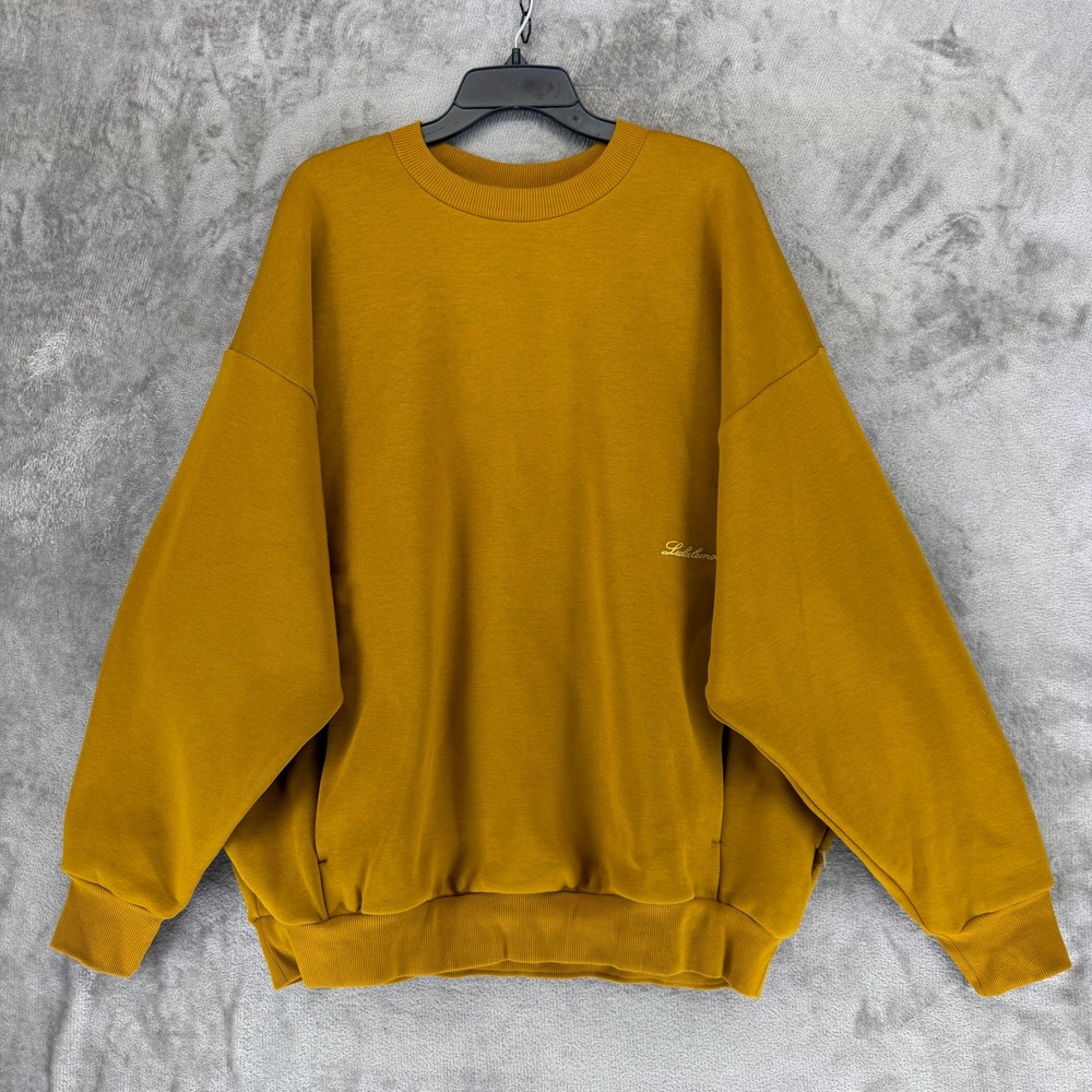 Lululemon Sweatshirt Mens XL Gold Oversized Crewneck Pullover LM3FZZS.03